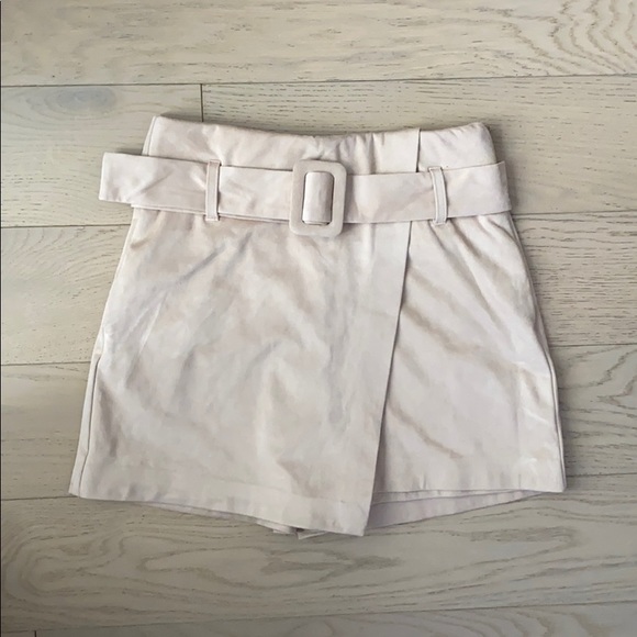 Zara Blush Suede Skort - Picture 1 of 4